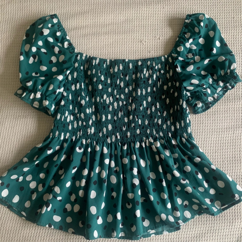 SHEIN curve peplum blouse